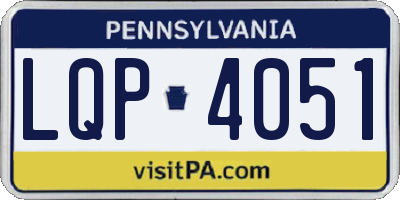PA license plate LQP4051