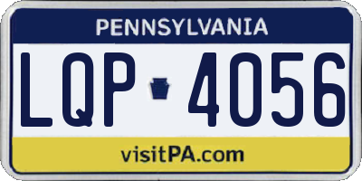 PA license plate LQP4056