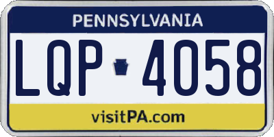 PA license plate LQP4058