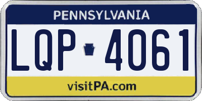PA license plate LQP4061