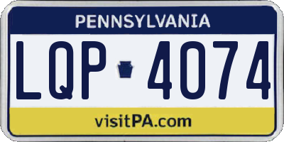PA license plate LQP4074