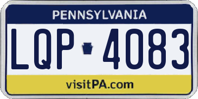 PA license plate LQP4083
