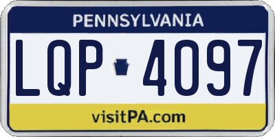 PA license plate LQP4097