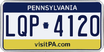 PA license plate LQP4120