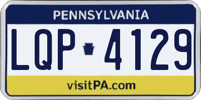 PA license plate LQP4129