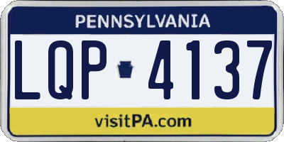PA license plate LQP4137