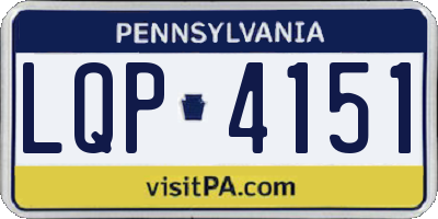 PA license plate LQP4151