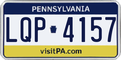 PA license plate LQP4157