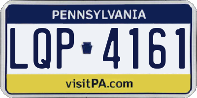 PA license plate LQP4161