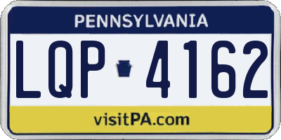 PA license plate LQP4162