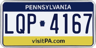 PA license plate LQP4167