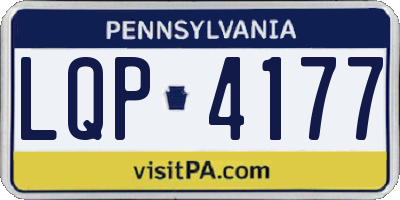 PA license plate LQP4177