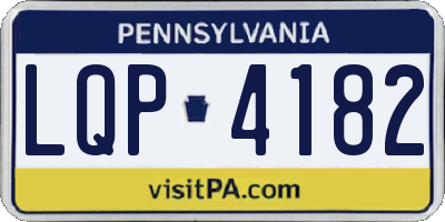 PA license plate LQP4182