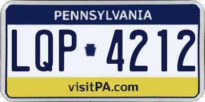 PA license plate LQP4212