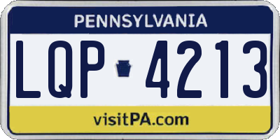 PA license plate LQP4213