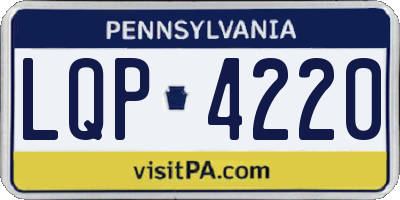 PA license plate LQP4220
