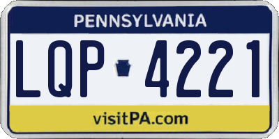 PA license plate LQP4221