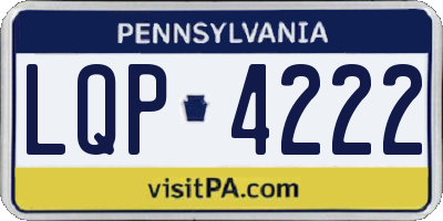 PA license plate LQP4222