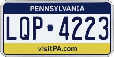PA license plate LQP4223