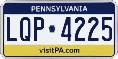PA license plate LQP4225