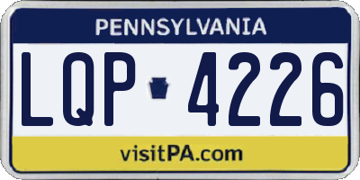 PA license plate LQP4226