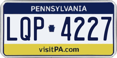 PA license plate LQP4227