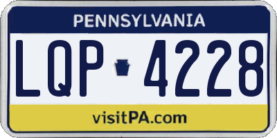 PA license plate LQP4228