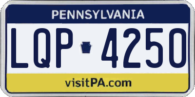 PA license plate LQP4250