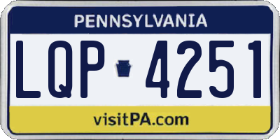 PA license plate LQP4251