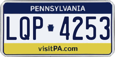PA license plate LQP4253