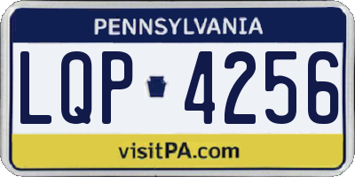 PA license plate LQP4256