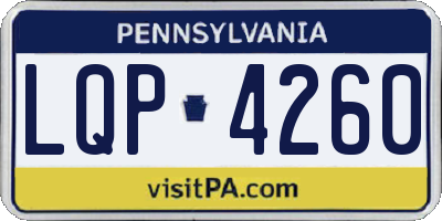 PA license plate LQP4260