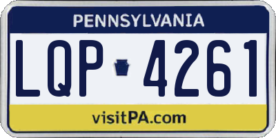 PA license plate LQP4261