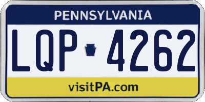 PA license plate LQP4262