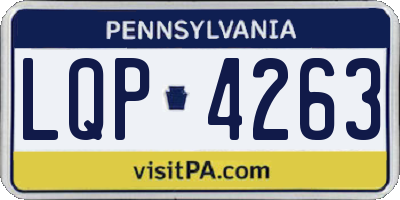 PA license plate LQP4263