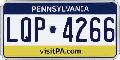 PA license plate LQP4266