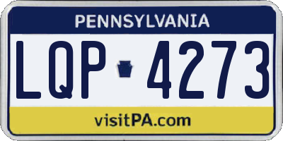 PA license plate LQP4273