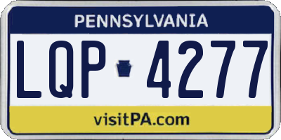 PA license plate LQP4277