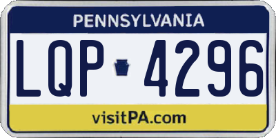 PA license plate LQP4296