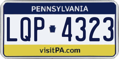 PA license plate LQP4323