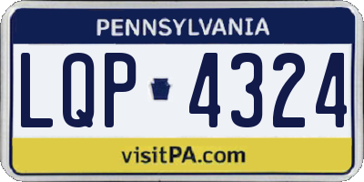 PA license plate LQP4324