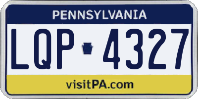PA license plate LQP4327