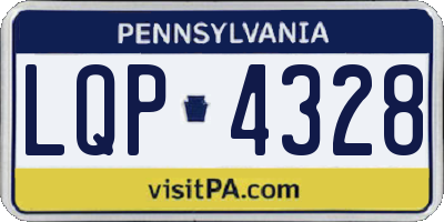 PA license plate LQP4328