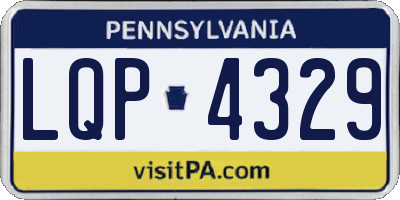 PA license plate LQP4329