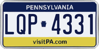 PA license plate LQP4331