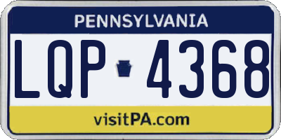 PA license plate LQP4368