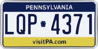 PA license plate LQP4371