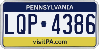 PA license plate LQP4386
