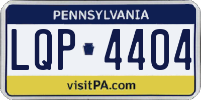 PA license plate LQP4404