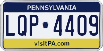 PA license plate LQP4409